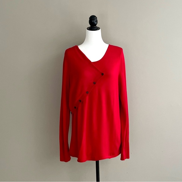 Red Olsen Sweater Size Large - Picture 1 of 7